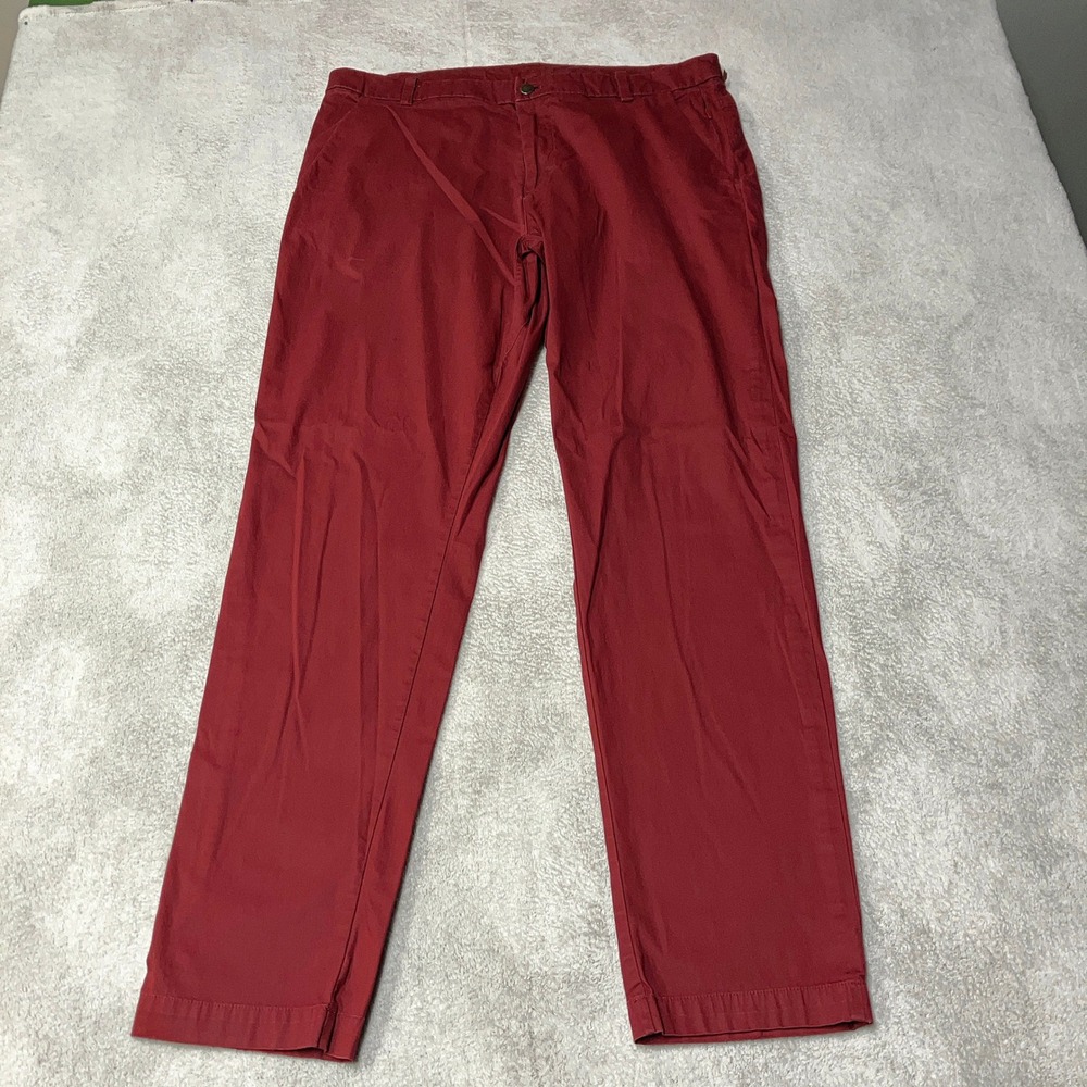 Lululemon Commission Slim Fit Pants Red Maroon Warpstreme LM5AF3S Mens 36x34